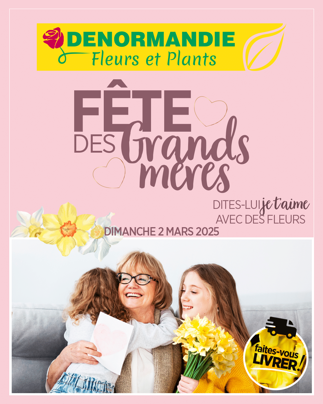 Fleurs et idées cadeaux fêtes des grands mères à La Châtre et Vierzon