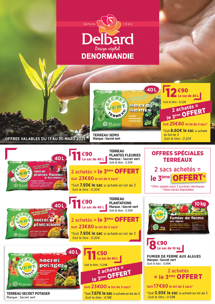 Lire la suite à propos de l’article Promotions spéciales terreau