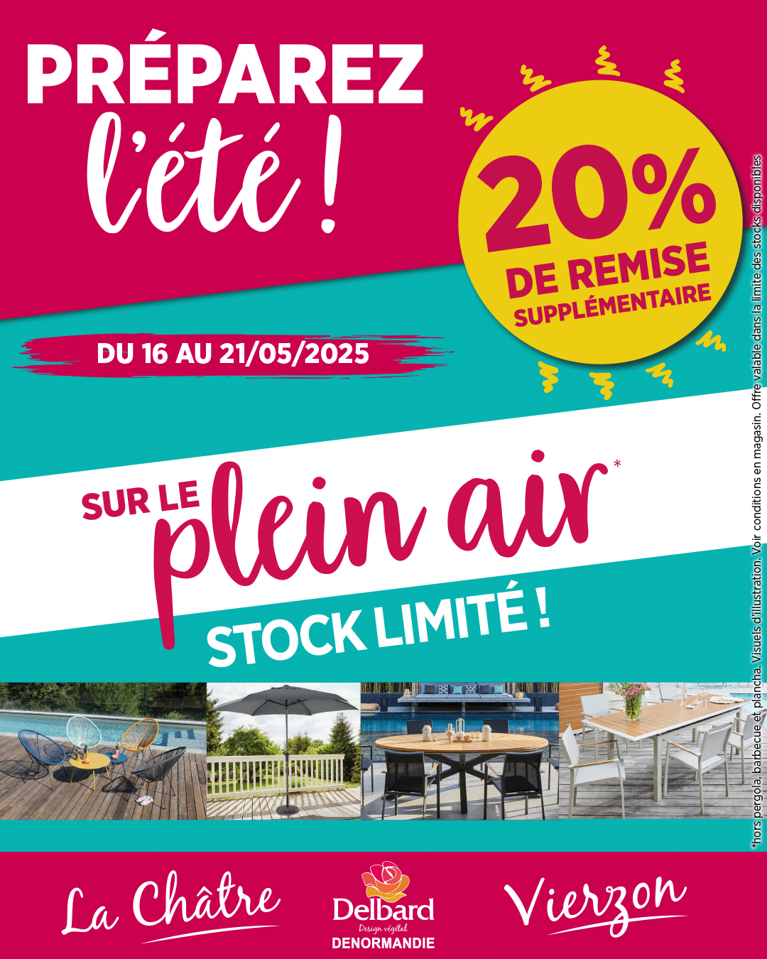Lire la suite à propos de l’article -20% de remise supplémentaire sur le plein air