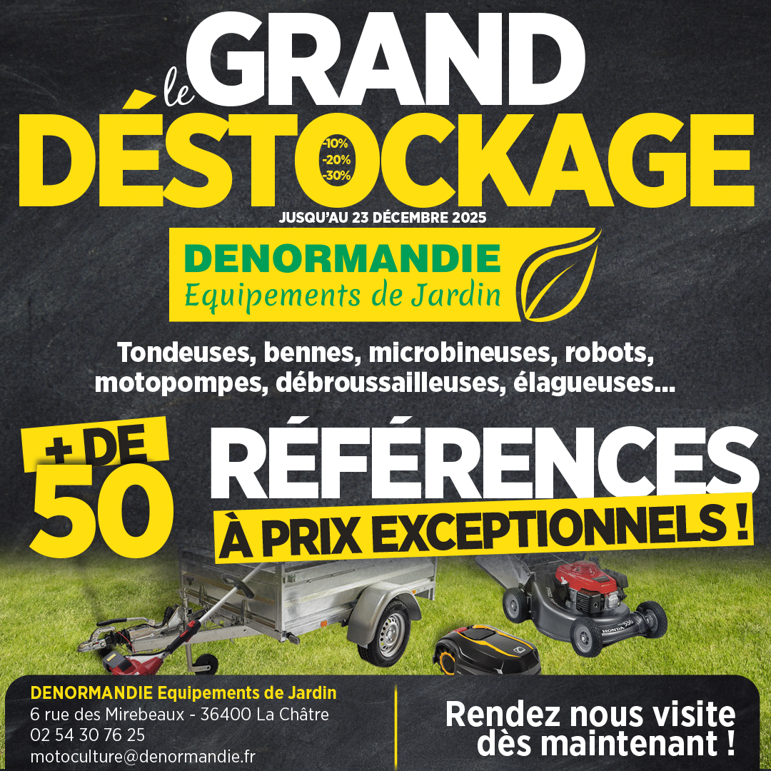 Lire la suite à propos de l’article Destockage matériel de motoculture à La Châtre