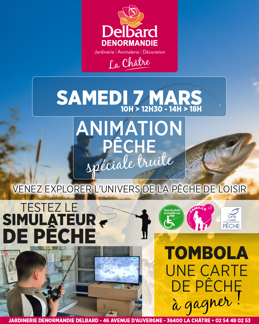 Lire la suite à propos de l’article Animation pêche spéciale truite à La Châtre et Vierzon